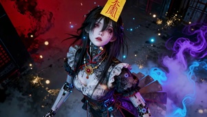 赛博古风少女