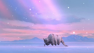雪地里的牛牛