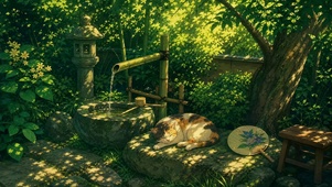 夏季慵懒小猫