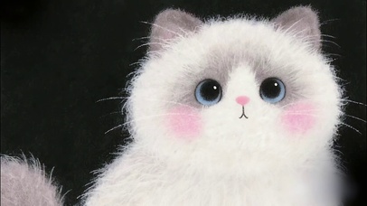 超萌棉絮大白猫