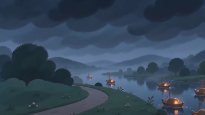 溪流上的星星点点