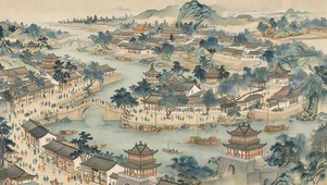 复古风小镇