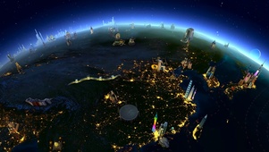 3D地球中国夜景