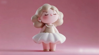 欣赏音乐的小女孩