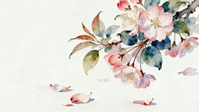 唯美的海棠花