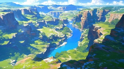 蓝天阳光河谷
