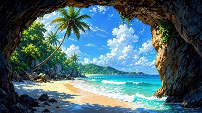 清新海边风景