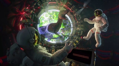 4K科幻穿越恐龙世界的宇航员