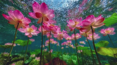 碧水红莲