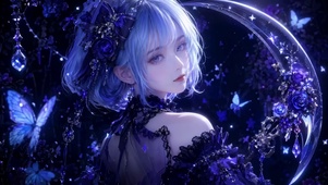 幽蓝幻月