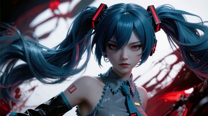 赛博风3D初音