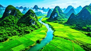 护眼桂林山水