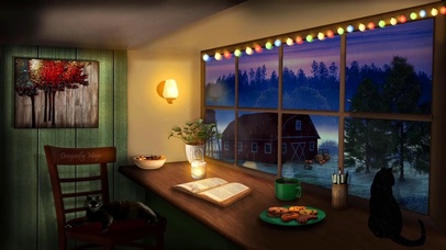 舒适的雨天阅读角落