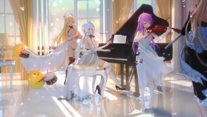 4k白丝黑丝动漫少女音乐会