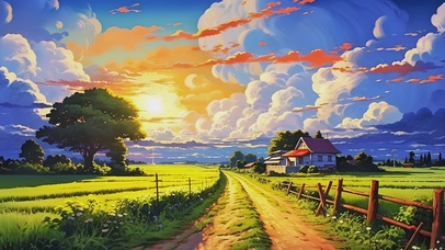 秋日治愈田园小路