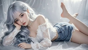 银发性感美女