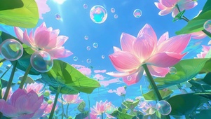 夏日限定的荷塘光影