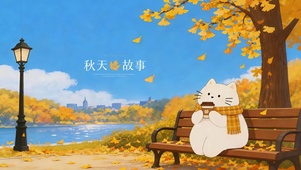 湖畔秋序 氛围小猫