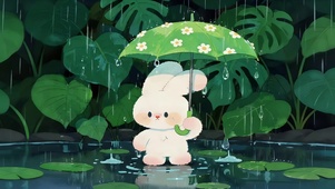 雨天小兔