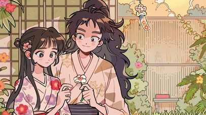 4k男生女生樱花