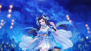 古风美女之萤火虫之夜