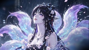 雨中九尾狐