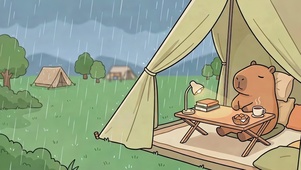 卡皮巴拉雨天帐篷小憩