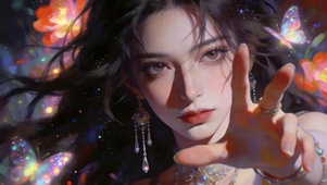 可爱长发女孩