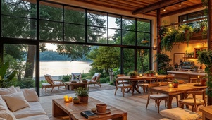 林间湖畔木屋居