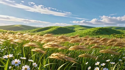 青野麦浪雏菊