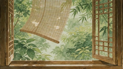 竹窗清夏