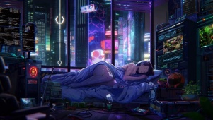 赛博朋克 睡觉美女