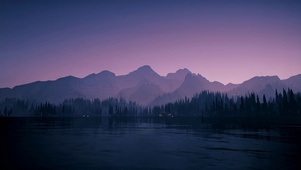 森林湖泊风景