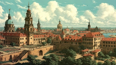 俯瞰阳光历史小镇