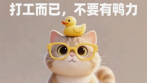 可爱猫咪打工而已不要有鸭力