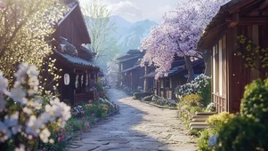 春日唯美阳光小镇街道