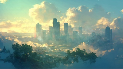 迷雾城市天际线