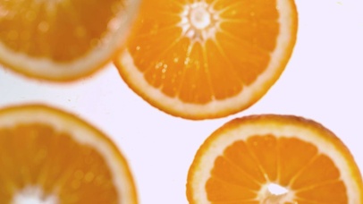 4K 高清 橙色片超慢运动飞溅