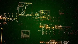 4k炫酷金色发光数学公式