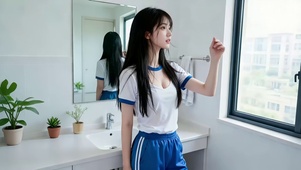 校园倩影穿校服漂亮女孩3