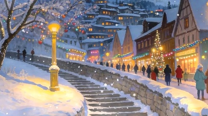 雪景圣诞节双屏