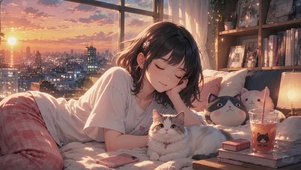 唯美黄昏少女