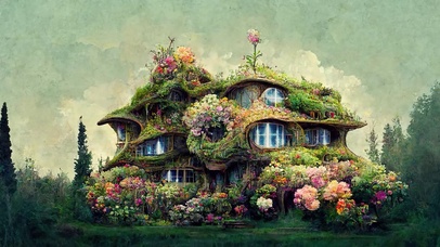 唯美梦幻鲜花小屋