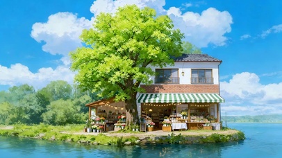 湖中的阁楼