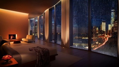 城市雨夜豪华公寓