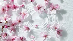 水中樱花