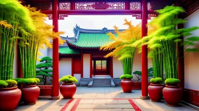 古朴中国风庭院