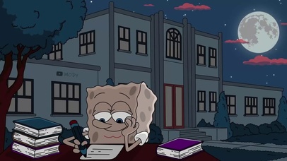 写日记的海绵宝宝