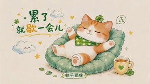 躺平猫咪