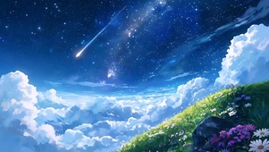 星空与花海